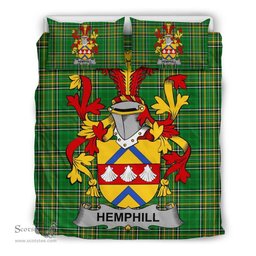 Irish Hemphill Coat of Arms Family Crest Ireland Bedding Set Irish National Tartan Irish County Bedding Set Duvet Covers