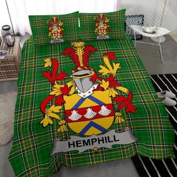Irish Hemphill Coat of Arms Family Crest Ireland Bedding Set Irish National Tartan Irish County Bedding Set Duvet Covers