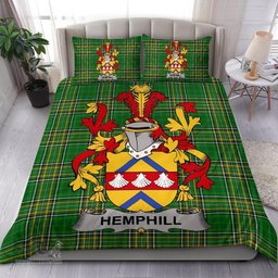 Irish Hemphill Coat of Arms Family Crest Ireland Bedding Set Irish National Tartan Irish County Bedding Set Duvet Covers