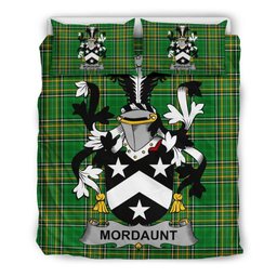 Irish Mordaunt Coat of Arms Family Crest Ireland Bedding Set Irish National Tartan Irish County Bedding Set Duvet Covers