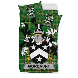 Irish Mordaunt Coat of Arms Family Crest Ireland Bedding Set Irish National Tartan Irish County Bedding Set Duvet Covers