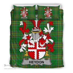 Irish Heydon Coat of Arms Family Crest Ireland Bedding Set Irish National Tartan Irish County Bedding Set Duvet Covers