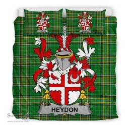 Irish Heydon Coat of Arms Family Crest Ireland Bedding Set Irish National Tartan Irish County Bedding Set Duvet Covers