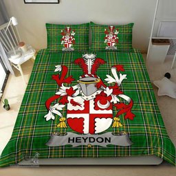 Irish Heydon Coat of Arms Family Crest Ireland Bedding Set Irish National Tartan Irish County Bedding Set Duvet Covers
