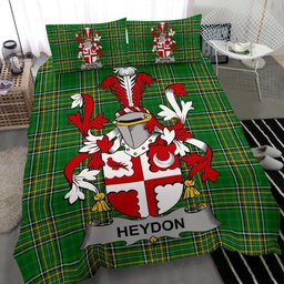 Irish Heydon Coat of Arms Family Crest Ireland Bedding Set Irish National Tartan Irish County Bedding Set Duvet Covers