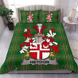 Irish Heydon Coat of Arms Family Crest Ireland Bedding Set Irish National Tartan Irish County Bedding Set Duvet Covers