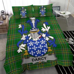 Irish Darcy or Dorsey Coat of Arms Family Crest Ireland Bedding Set Irish National Tartan Irish County Bedding Set Duvet Covers
