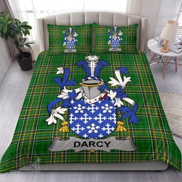 Irish Darcy or Dorsey Coat of Arms Family Crest Ireland Bedding Set Irish National Tartan Irish County Bedding Set Duvet Covers