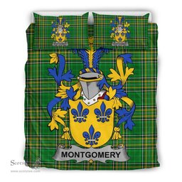 Irish Montgomery Coat of Arms Family Crest Ireland Bedding Set Irish National Tartan Irish County Bedding Set Duvet Covers
