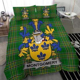 Irish Montgomery Coat of Arms Family Crest Ireland Bedding Set Irish National Tartan Irish County Bedding Set Duvet Covers