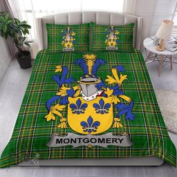 Irish Montgomery Coat of Arms Family Crest Ireland Bedding Set Irish National Tartan Irish County Bedding Set Duvet Covers