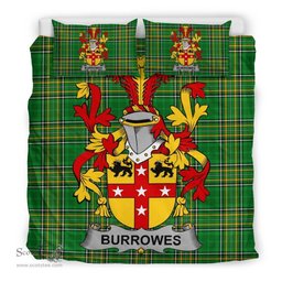 Irish Burrowes Coat of Arms Family Crest Ireland Bedding Set Irish National Tartan Irish County Bedding Set Duvet Covers