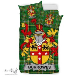 Irish Burrowes Coat of Arms Family Crest Ireland Bedding Set Irish National Tartan Irish County Bedding Set Duvet Covers