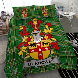Irish Burrowes Coat of Arms Family Crest Ireland Bedding Set Irish National Tartan Irish County Bedding Set Duvet Covers