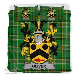 Irish Oliver Coat of Arms Family Crest Ireland Bedding Set Irish National Tartan Irish County Bedding Set Duvet Covers