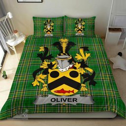 Irish Oliver Coat of Arms Family Crest Ireland Bedding Set Irish National Tartan Irish County Bedding Set Duvet Covers