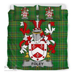 Irish Foley Coat of Arms Family Crest Ireland Bedding Set Irish National Tartan Irish County Bedding Set Duvet Covers