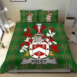 Irish Foley Coat of Arms Family Crest Ireland Bedding Set Irish National Tartan Irish County Bedding Set Duvet Covers
