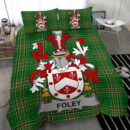 Irish Foley Coat of Arms Family Crest Ireland Bedding Set Irish National Tartan Irish County Bedding Set Duvet Covers