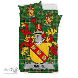 Irish Umfre Coat of Arms Family Crest Ireland Bedding Set Irish National Tartan Irish County Bedding Set Duvet Covers