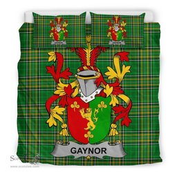 Irish Gaynor or McGaynor Coat of Arms Family Crest Ireland Bedding Set Irish National Tartan Irish County Bedding Set Duvet Covers