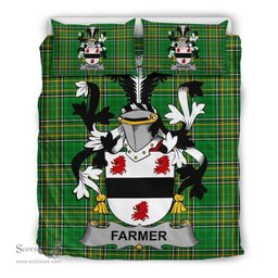 Irish Farmer Coat of Arms Family Crest Ireland Bedding Set Irish National Tartan Irish County Bedding Set Duvet Covers