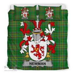 Irish Newman Coat of Arms Family Crest Ireland Bedding Set Irish National Tartan Irish County Bedding Set Duvet Covers