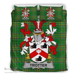 Irish Trotter Coat of Arms Family Crest Ireland Bedding Set Irish National Tartan Irish County Bedding Set Duvet Covers