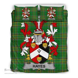 Irish Hayes Coat of Arms Family Crest Ireland Bedding Set Irish National Tartan Irish County Bedding Set Duvet Covers