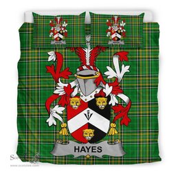 Irish Hayes Coat of Arms Family Crest Ireland Bedding Set Irish National Tartan Irish County Bedding Set Duvet Covers