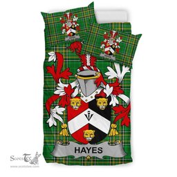 Irish Hayes Coat of Arms Family Crest Ireland Bedding Set Irish National Tartan Irish County Bedding Set Duvet Covers