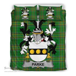 Irish Parke Coat of Arms Family Crest Ireland Bedding Set Irish National Tartan Irish County Bedding Set Duvet Covers