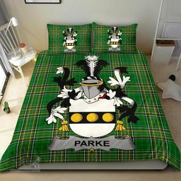 Irish Parke Coat of Arms Family Crest Ireland Bedding Set Irish National Tartan Irish County Bedding Set Duvet Covers