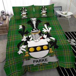 Irish Parke Coat of Arms Family Crest Ireland Bedding Set Irish National Tartan Irish County Bedding Set Duvet Covers