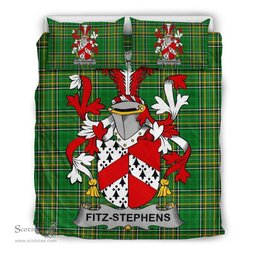 Irish Fitz-Stephens Coat of Arms Family Crest Ireland Bedding Set Irish National Tartan Irish County Bedding Set Duvet Covers