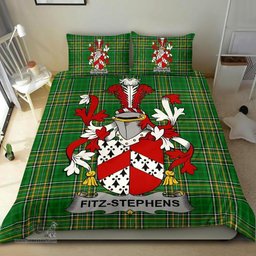 Irish Fitz-Stephens Coat of Arms Family Crest Ireland Bedding Set Irish National Tartan Irish County Bedding Set Duvet Covers