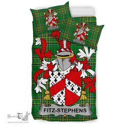 Irish Fitz-Stephens Coat of Arms Family Crest Ireland Bedding Set Irish National Tartan Irish County Bedding Set Duvet Covers