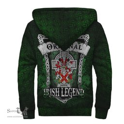 Irish Barron Coat of Arms Family Crest Ireland Sherpa Hoodie Original Irish Legend Sherpa Hoodie