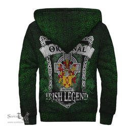 Irish Haltridge Coat of Arms Family Crest Ireland Sherpa Hoodie Original Irish Legend Sherpa Hoodie