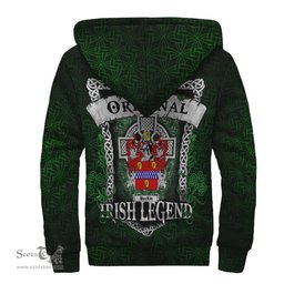Irish Mackin Coat of Arms Family Crest Ireland Sherpa Hoodie Original Irish Legend Sherpa Hoodie