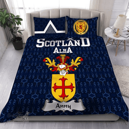 Scottish Anny Family Crest Tartan Bedding Set Scottish Home Duvet Covers 1991 Style