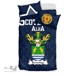 Scottish Beveridge II Family Crest Tartan Bedding Set Scottish Home Duvet Covers 1991 Style