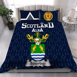 Scottish Beveridge II Family Crest Tartan Bedding Set Scottish Home Duvet Covers 1991 Style