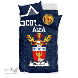 Scottish Blackhall Family Crest Tartan Bedding Set Scottish Home Duvet Covers 1991 Style