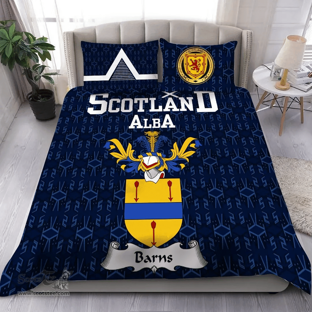 Scottish Barns Family Crest Tartan Bedding Set Scottish Home Duvet Covers 1991 Style