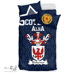 Scottish Bickerton Family Crest Tartan Bedding Set Scottish Home Duvet Covers 1991 Style