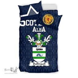Scottish Ballingall Family Crest Tartan Bedding Set Scottish Home Duvet Covers 1991 Style