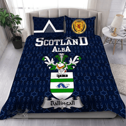 Scottish Ballingall Family Crest Tartan Bedding Set Scottish Home Duvet Covers 1991 Style