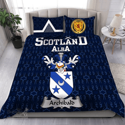 Scottish Archibald Family Crest Tartan Bedding Set Scottish Home Duvet Covers 1991 Style