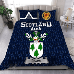Scottish Branis Family Crest Tartan Bedding Set Scottish Home Duvet Covers 1991 Style